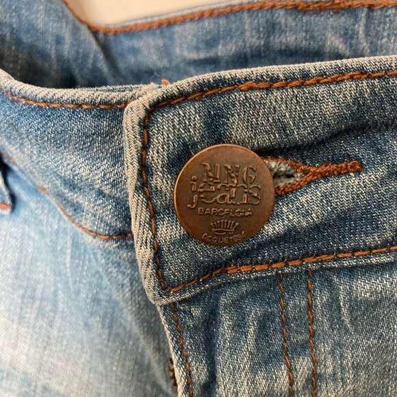 STRADIVARIUS Sz 6 Jeans Shorts Distressed Stretch - Picture 7 of 8